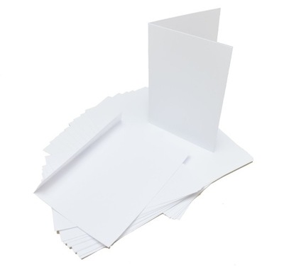 Baza kartki A6 biała 10 szt. koperty GoatBox