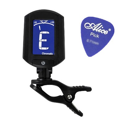 TUNER STROIK DO GITARY DO GITAR BASS UKULELE SKRZYPCE NA KLIPS NA BATERIE