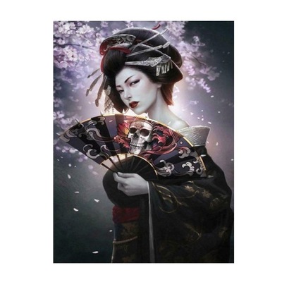 Obraz diamentowy Gejsza diamentowa Kimono kobiety
