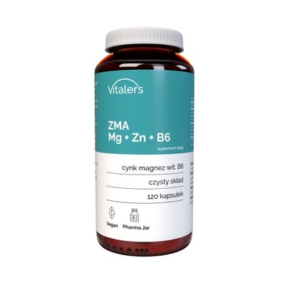 Vitaler's ZMA Magnez Cynk Witamina B6 120 kaps