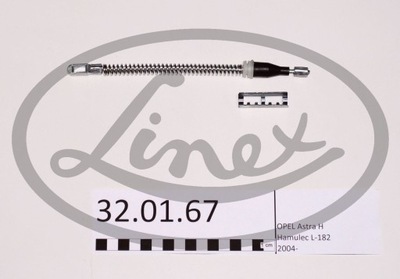 BBCABD LINEX ТРОС ТОРМОЗА РУЧНОГО ЗАД L/P (182MM) ПОДХОДИТ DO: OPEL ASTRA G