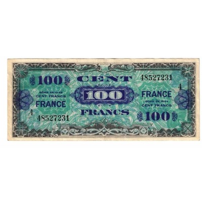 Francja, 100 Francs, 1945 Verso France, 1944, 4852