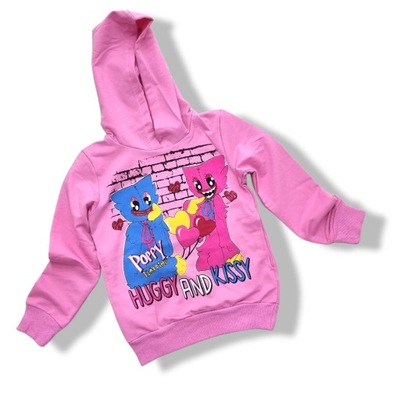 Bluza dla dziewczynki Bluza Poppy Playtime Huggy Wuggy Różowa 128