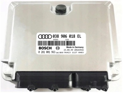 COMPUTADOR ECU AUDI 038906018EL 0281001963 IMMO APAGADO  