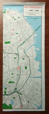 USA San Francisco plan miasta mapa 2001 r.