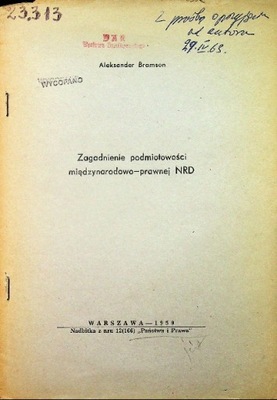 Zagadnienie podmiotowości międzynarodowo