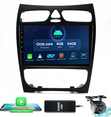 RADIONAWIGACJA MERCEDES GASOLINA CLK W208 W209 ANDROID 4GB 64GB SIM CARPLAY  