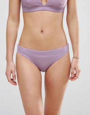 ASOS majtki kąpielowe bikini prążkowane wrzosowe, EU 38