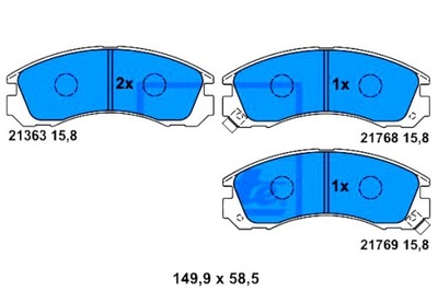 Ate тормозные колодки ham. mitsubishi перед galant 97-/outlan фото №1
