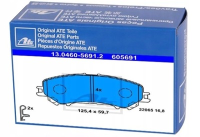 Ate 13.0460-5691.2 набор тормозных колодок тормозных, тормоза дисковые фото №1