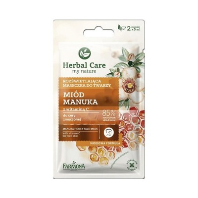 Farmona Herbal Care Miód Manuka z witaminą C maseczka rozświetlająca 2x 5ml