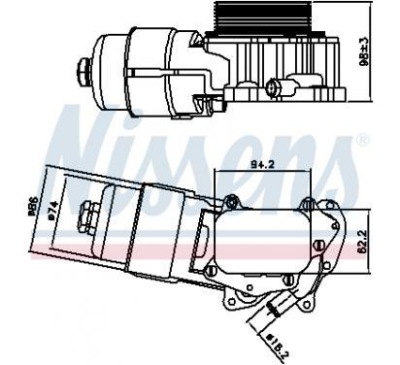 Nissens радиатор масла citroen berlingo 08- фото №1