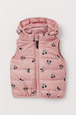 H&M BEZRĘKAWNIK KAMIZELKA Z KAPTUREM MINNIE 68