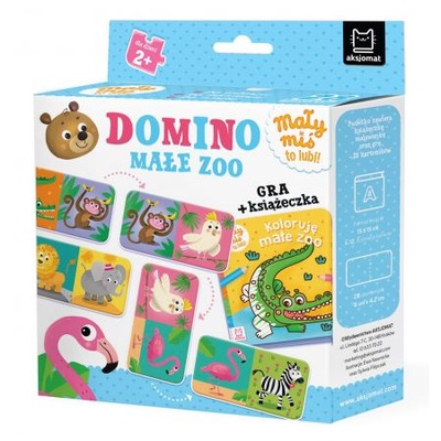 Domino. Małe zoo. Mały miś to lubi! Gra +