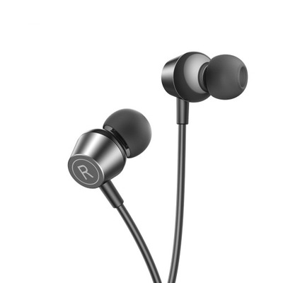 XO Słuchawki przewodowe do MP3 EP59 jack 3,5mm dokanałowe czarne na kablu