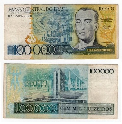 BRAZYLIA 1985 100000 CRUZEIROS