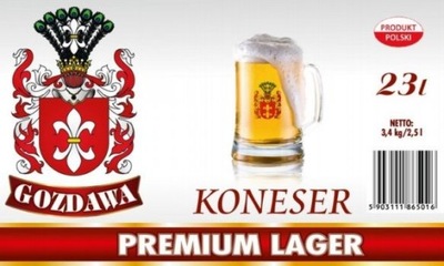 Piwo brewkit KONESER PREMIUM LAGER Gratis