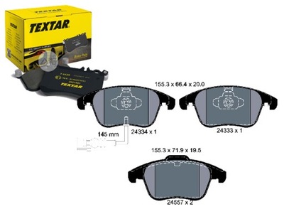 Textar 2433401 набір гальмівних колодок гальмівних, гальма дискові фото №1