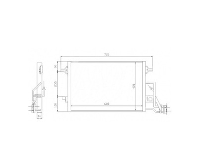 RADUADOR DE ACONDICIONADOR SKODA SUPERB 02-- 3B0260401  