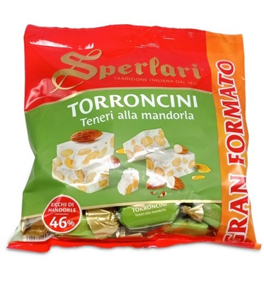 Sperlari Torroncini Cukierki Nugatowe z Migdałami 320g