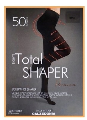 CALZEDONIA Rajstopy Total Shaper 50 czarne L/4