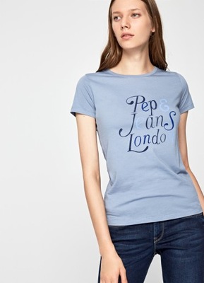 PEPE JEANS DOPASOWANY T-SHIRT LOGO (L)