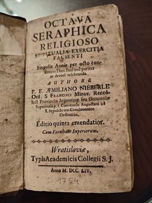 1754. OCTAVA SERAPHICA RELIGIOSO...