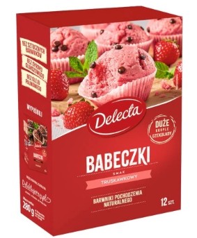 Babeczki smak truskawkowy Delecta 280G