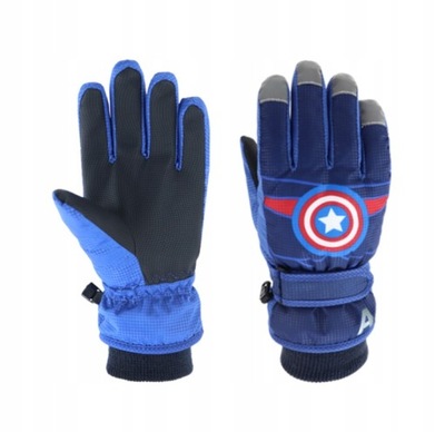 Zimowe Rękawice Kapitan Ameryka Avengers blue