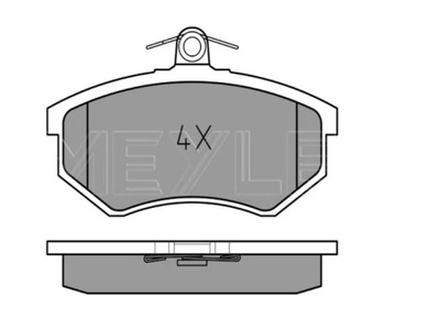 КОЛОДКИ ДИСКОВЫЕ ТОРМОЗНОЕ MEYLE ПЕРЕД AUDI A80\/100 82- фото