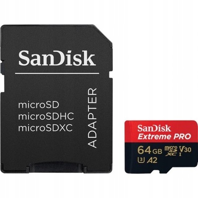 SANDISK 64 GB micro SD XC UHS3 EXTREME PRO 170MB/s