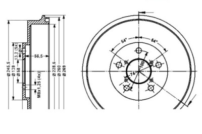 Ate тормозные барабаны тормозные задняя subaru impreza, legacy ii фото №1