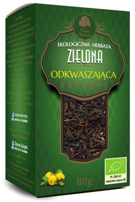 HERBATA ZIELONA ODKWASZAJĄCA BIO 80 g DARY NATURY