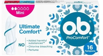 Tampony ULTIMATE COMFORT OB O.B. Procomfort MINI 16szt