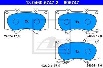 13.0460-5747.2 ZAPATAS HAM.PRZOD TOYOTA LANDCRUISER 02-  