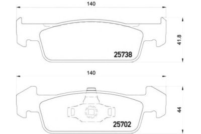 Brembo тормозные колодки тормозные dacia sandero 13- перед br фото №1