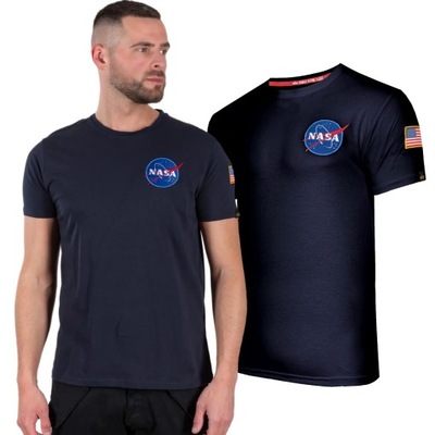 Koszulka Alpha Industries Space Shuttle T 176507 07 Granatowa XL