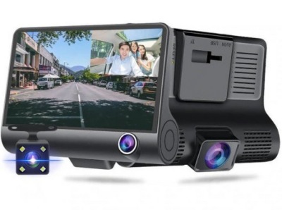 Nowoczesny WIDEOREJESTRATOR HD Z KAMERĄ COFANIA