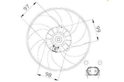 Nrf 47557 вентилятор, охолодження двигуна фото №1