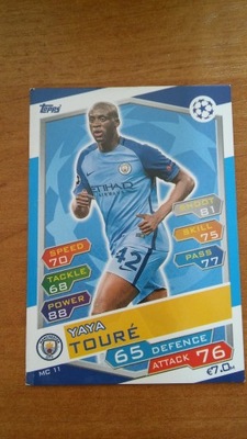 Karta z błędem - Yaya Toure - Match Attax 2016/17