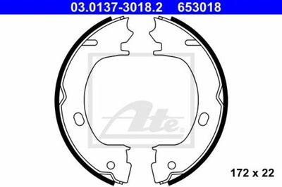 ATE 03.0137-3018.2 КОЛОДКИ HAM. RĘCZ. CHRYSLER PT CRUISER/SEBRING 00-10