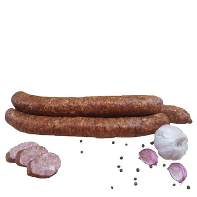 Kiełbasa Wędzona Czosnkowa Tradycyjna Wiejska 500g