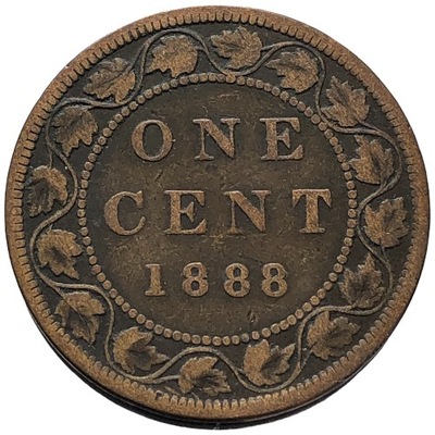 80026. Kanada, 1 cent, 1888r.