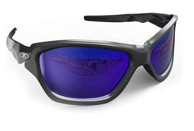 Sportowe Okulary Rowerowe Czarne UV400 Niebieskie Soczewki