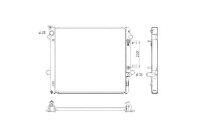 NRF РАДИАТОР ДВИГАТЕЛЯ ВОДЫ TOYOTA LAND CRUISER PRADO 3.0D 09.02-08.09