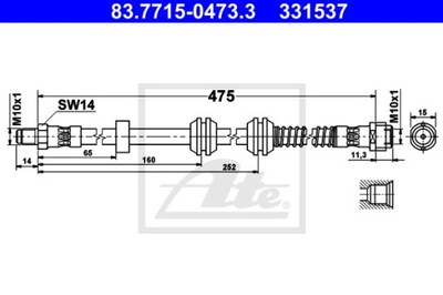 CABLE DE FRENADO ELÁSTICO 83.7715-0473.3  