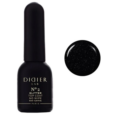 Didier Lab Top Coat No Wipe 10 ml - Glitter No2