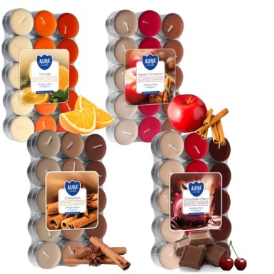 ŚWIECZKI ZAPACHOWE PODGRZEWACZE ŚWIECA TEALIGHT 120 SZT ŚWIECE ZESTAW ŚWIEC