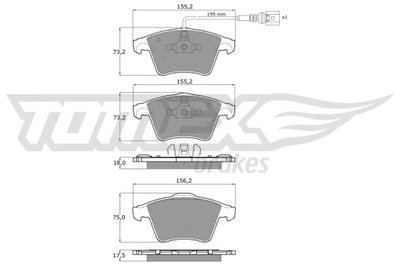 ZAPATAS HAM.VW T5 03- 16 +SENSOR  