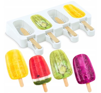 FOREMKA SILIKONOWA FORMA DO LODÓW NA PATYKU LODY